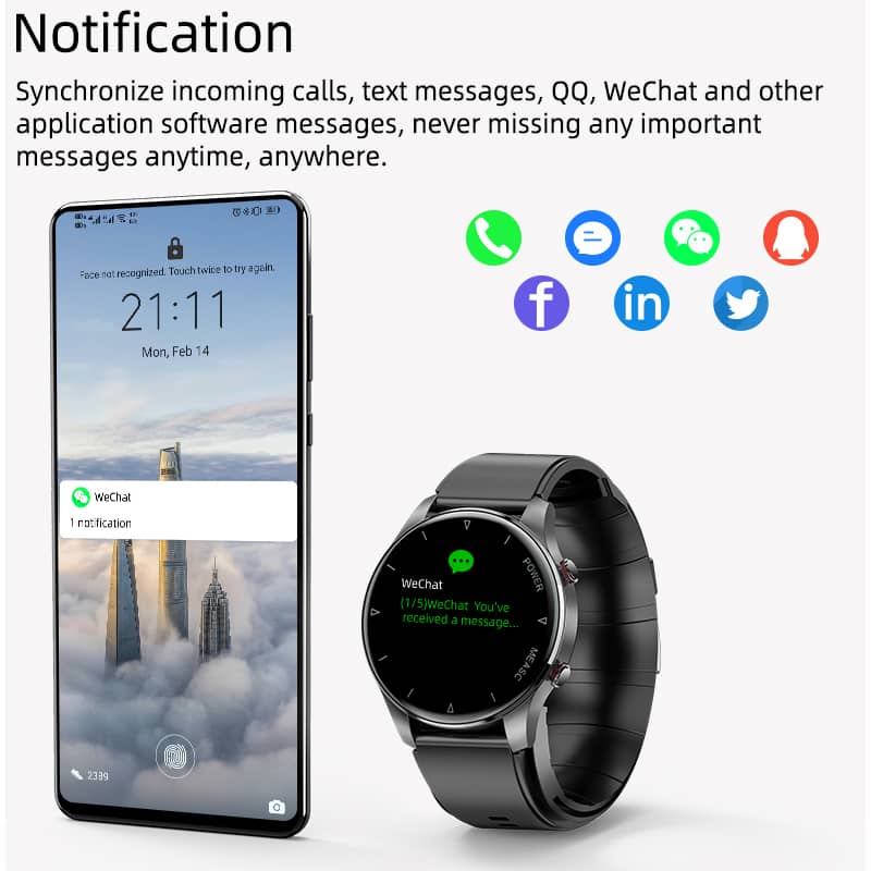 Findtime Accurate Blood Pressure Monitor Smart Watch with Air Pump Body Temperature Heart Rate SpO2