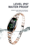 H8 Womens Stainless Steel Smart Watch Fitness Tracker Heart Rate Monitor Blood Pressure Pedometer Smart Bracelet for Android iOS - Findtime