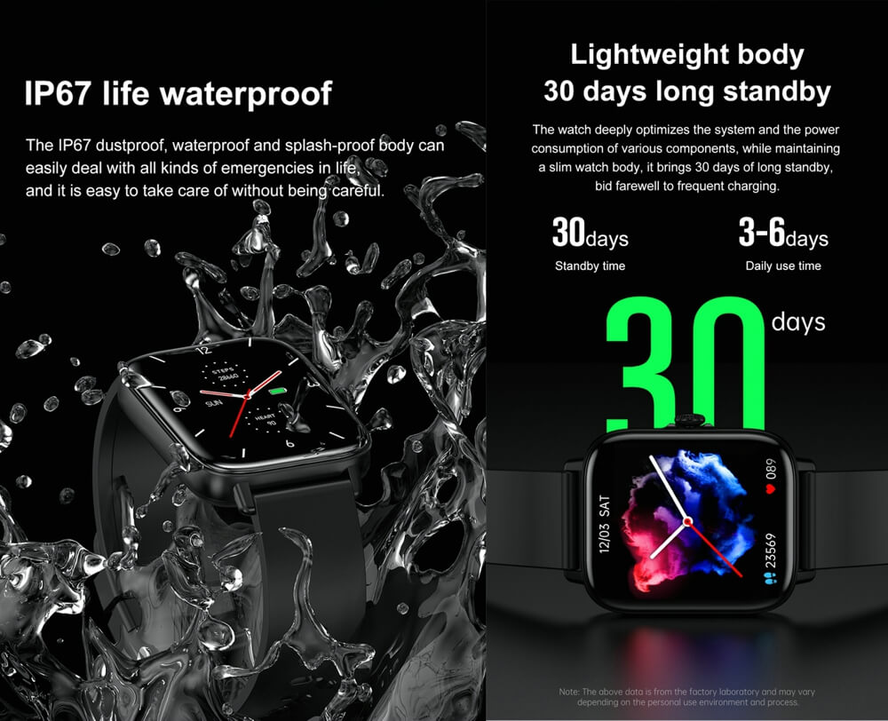Findtime Smart Watch Blood Pressure Body Temperature Monitor Bluetooth Calling
