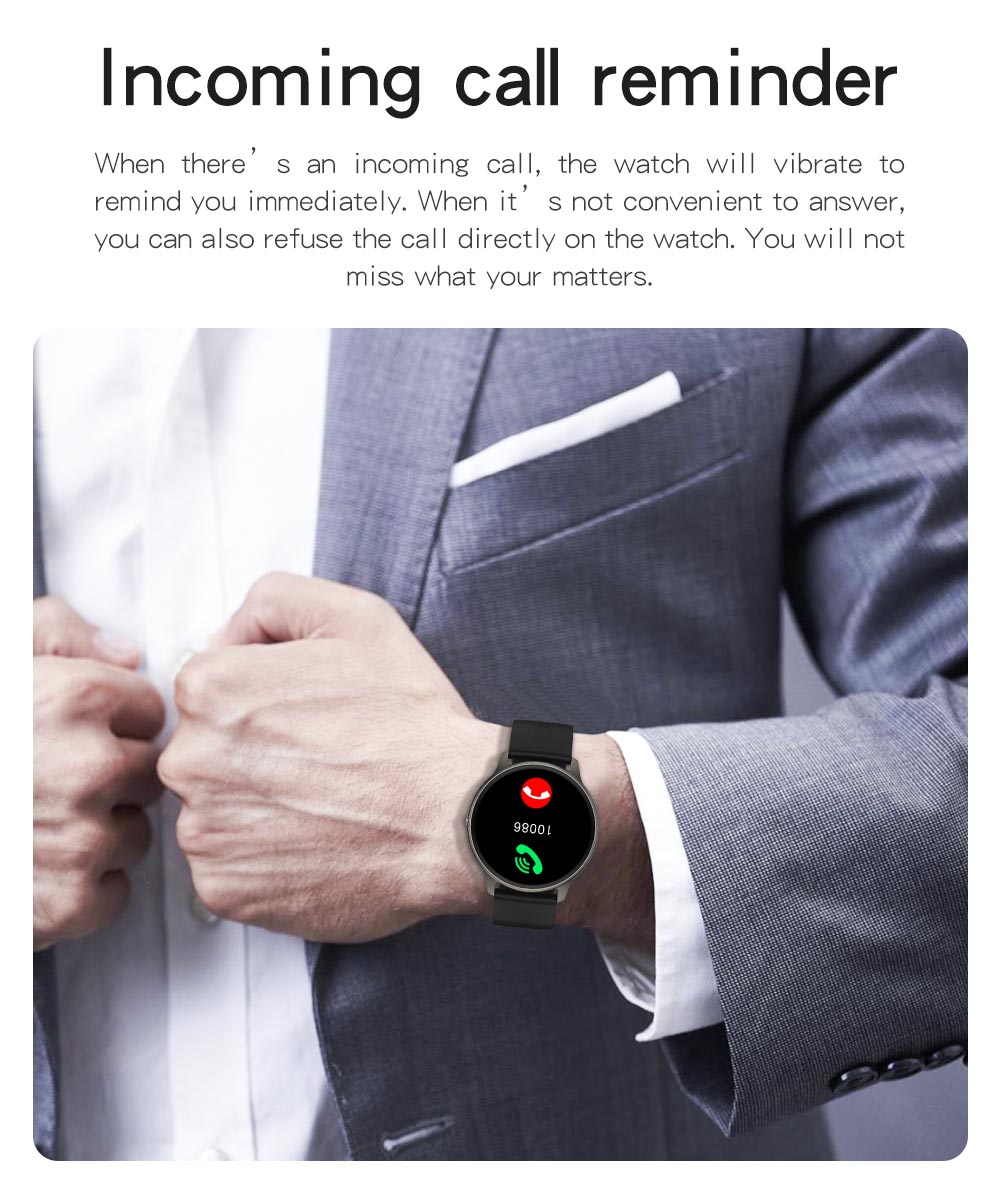 Findtime Smart Watch with 24/7 Heart Rate Blood Pressure Monitor IP68 Waterproof for Android iOS Phones