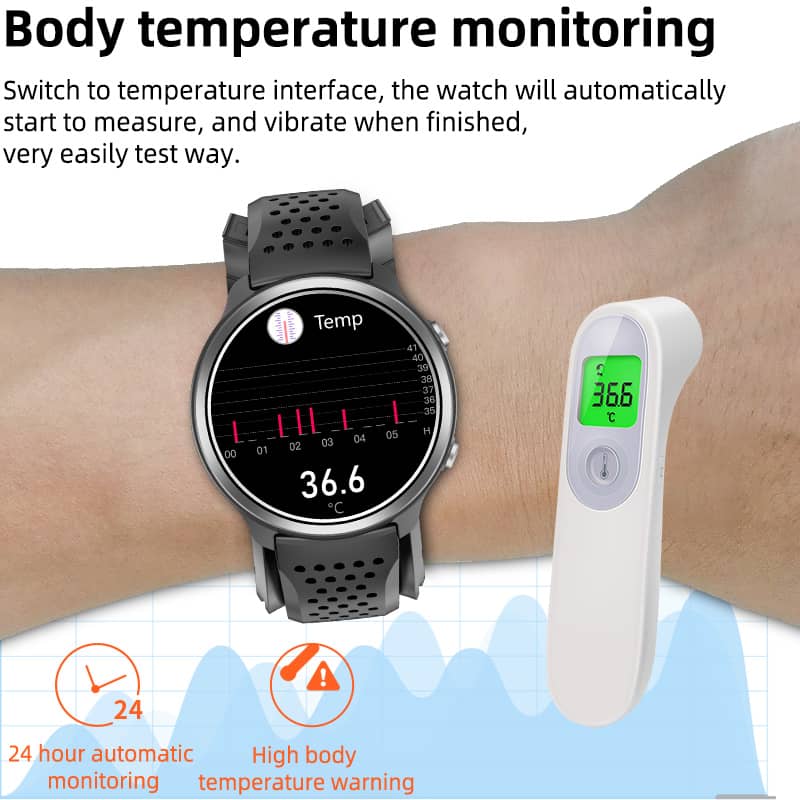 Findtime Smart Watch Air Pump Blood Pressure Body Tempertature Heart Rate Monitoring