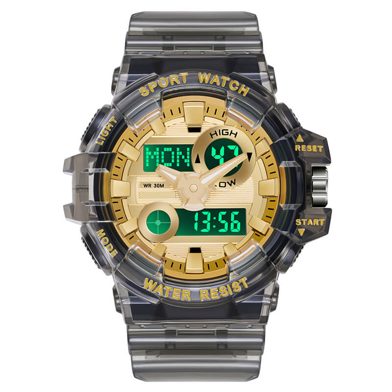 Findtime Military Digital Watch for Men Tactical LED Large Face Transparent Design Outdoor Sport Watch Stopwatch Alarm Waterproof