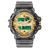 Findtime Military Digital Watch for Men Tactical LED Large Face Transparent Design Outdoor Sport Watch Stopwatch Alarm Waterproof