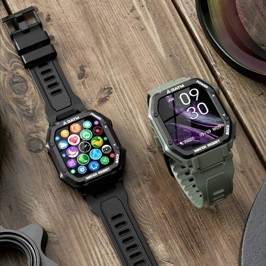 Findtime Military Smart Watch with Blood Pressure Heart Rate Monitor 3ATM Waterproof