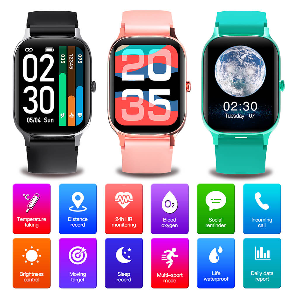 Findtime Smart Watch Body Temperature Blood Pressure Heart Rate Monitor