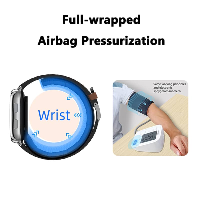Findtime Blood Pressure Smart Watch with Air Pump Heart Rate Monitor Blood Oxygen Body Temperature