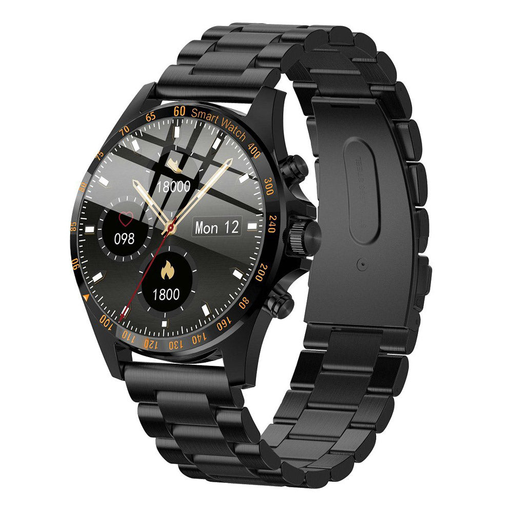 Smart Watch for Men Women with Blood Pressure Monitor Heart Rate Sleep Monitor Stainless Steel or Leather Strap Fitness Smartwatch Pedometer IP67 Waterproof Watch for Android iOS Phones Findtime