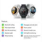 Findtime Smart Watch with Heart Rate Monitor Blood Oxygen Bluetooh Calling