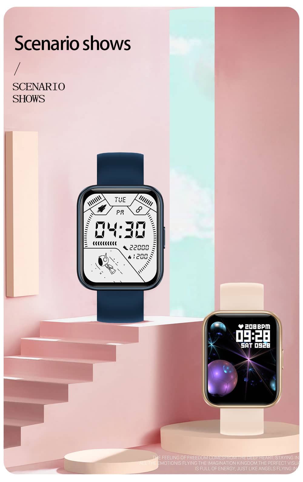 Smart Watch with Bluetooth Call Blood Pressure Heart Rate Monitor Fitness Tracker for Android IOS phones