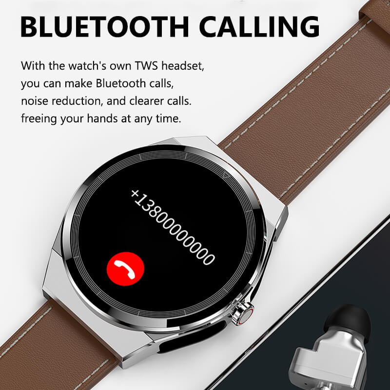 Findtime Smart Watch with Earbuds for Android Phone and iPhone
