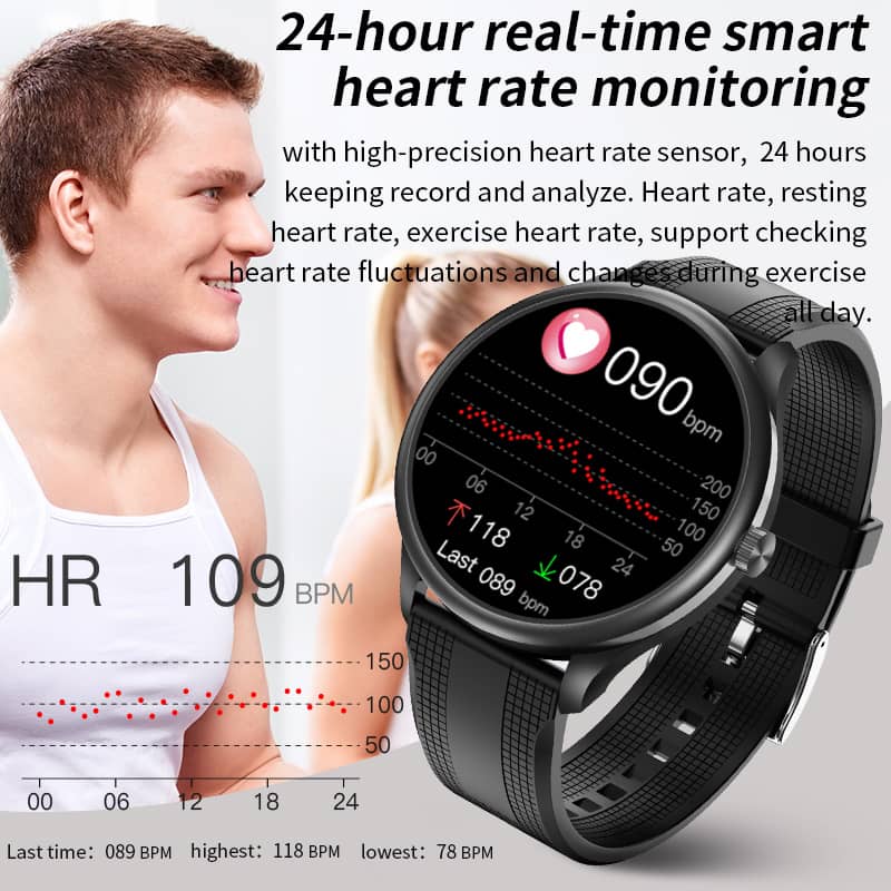 Findtime Smart Watch with Bluetooth Calling Heart Rate Blood Pressure Monitoring