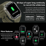Findtime Military Smart Watch with Blood Pressure Monitor Heart Rate Blood Oxygen Body Temperature Bluetooth Calling