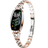 H8 Womens Stainless Steel Smart Watch Fitness Tracker Heart Rate Monitor Blood Pressure Pedometer Smart Bracelet for Android iOS - Findtime