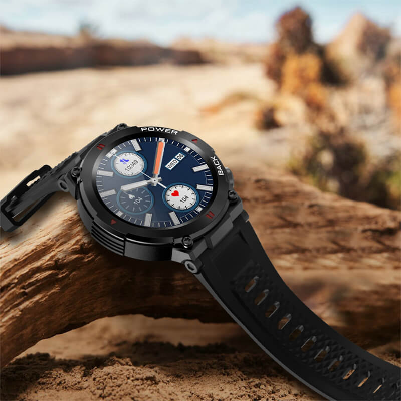 Findtime Military Smartwatch Blood Pressure Monitor Heart Rate Blood Oxygen Bluetooth Calling IP68 Waterproof