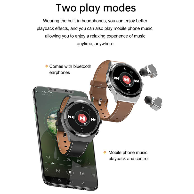 Findtime Smart Watch with Earbuds for Android Phone and iPhone