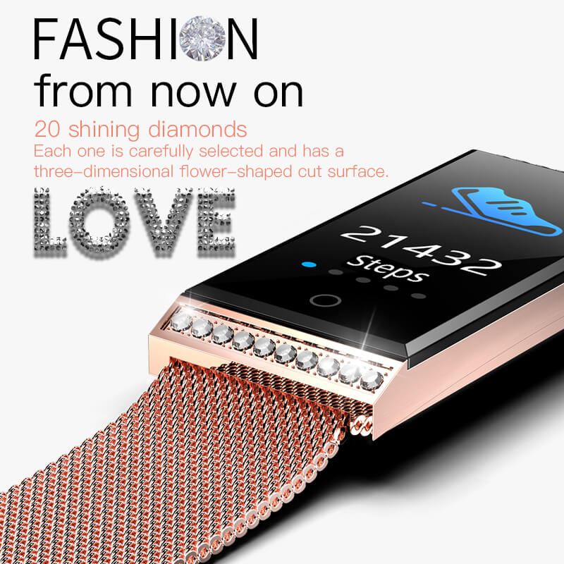 Findtime Smartwatch F19 with shining diamonds