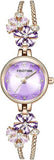 Findtime Flower Designer Women's Wrist Watches Ladies Jewelry Purple Rhinestone Bracelet Diamond Dress Analog Quartz Watch for Women Fashion Luxury Crystal Female