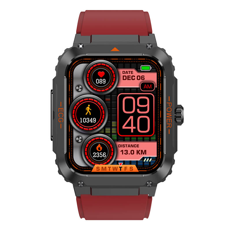 Findtime Smartwatch S63 Red Rubber