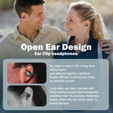 Clip on Open Ear Headphones Wireless Bluetooth Ear Clip Bone Conduction Headphones