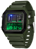 Findtime Square Digital Watch Unique Military Watches Waterproof Sport Wristwatch Fashion Tactical Watches Casual LED Stopwatch Alarm Wrist Watch for Men Women