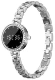 Smart Bracelet Smart Gold Watches for Women Elegant Round Jewelry Fitness Tracker with Heart Rate Monitor Sleep Tracker Step Counter Waterproof Slim Smartwatch with Notifications for IOS & Android