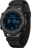 Findtime Men's Pedometer Step Counter Watch Military Compass Watches Nylon Strap Digital Sport Waterproof Tactical Wrist Watch Calories Tracker Metronome Watches Dual Time LED Stopwatch, No Bluetooth No App