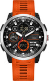 Findtime Men's Military Digital Watch Analog Quartz Waterproof Watches Sport Tactical Outdoor Electronic Multifunctional Wristwatch with Luminous Stopwatch Countdown Alarms Big Face