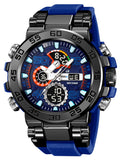 Findtime Mens Watch Sport Military Watches Colorful Waterproof Digital Analog Watch Tactical Outdoor Big Face Wrist Watches Dual Time LED Luminous Alarm Stopwatch Relojes para Hombres