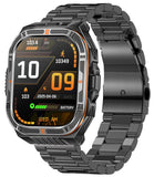 Military Smart Watch for Men Rugged Outdoor Smartwatch with Compass Flashlight Bluetooth Call Voice Assistant 100+ Sports Modes IP68 Waterproof Fitness Tracker with Heart Rate Monitor Sleep Tracker