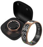 Smart Ring Health Tracker Touchable Screen Data Display Fitness Ring with Heart Rate Monitoring Sleep Tracking Exercise Tracker Long Battery Life Smart Rings