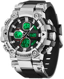 Findtime Relojes para Hombres Watches for Men Blue Mens Watches Waterproof Military Tactical Sport Running Digital Analog Stopwatch