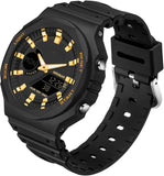 Findtime Black Unisex Watches Digital, Watches for Men Women Waterproof Sports Electronic Men's Wristwatches