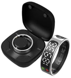 Smart Ring Health Tracker Touchable Screen Data Display Fitness Ring with Heart Rate Monitoring Sleep Tracking Exercise Tracker Long Battery Life Smart Rings