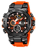 Findtime Mens Watch Sport Military Watches Colorful Waterproof Digital Analog Watch Tactical Outdoor Big Face Wrist Watches Dual Time LED Luminous Alarm Stopwatch Relojes para Hombres