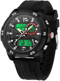 Findtime Mens Watches Sports Outdoor Waterproof Men's Digital Analog Watch with Countdown/LED Backlight/Timer/Alarm/Date Stopwatch