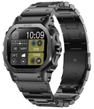 Smart Watch for Men Smart Watches Military Watches for Men Fitness Tracker Bluetooth Call Heart Rate Monitor Sleep Monitor Pedometer Step Counter Waterproof Smartwatch iOS Android Phones Canvas Band