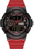 Findtime Men Analog Digital Sports Watch, Large Face Dual Display 5ATM Waterproof Stopwatch for Men Military Outdoor Tactical Army Wristwatch LED 12/24H