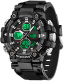 Findtime Relojes para Hombres Watches for Men Blue Mens Watches Waterproof Military Tactical Sport Running Digital Analog Stopwatch