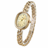 Findtime Gold Watches for Women Vintage Watch Bracelet Womens Dainty Gold Watch Analog Wrist Watches for Women with Fold-Over Clasp