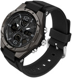 Findtime Watches for Women Digital and Analog Sports Military Outdoor Waterproof Watch for Ladies with Stopwatch Alarm Dual Time Display White