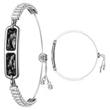 Smart Bracelet for Women Fitness Tracker Jewelry Fitness Bracelet Smart Band with Sleep Tracker Heart Rate Monitor Diamond for Android iOS