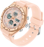 Findtime Watches for Women Digital and Analog Sports Military Outdoor Waterproof Watch for Ladies with Stopwatch Alarm Dual Time Display White