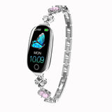 Fitness Trackers for Women Smart Watch Fitness Watch with Sleep Monitoring Heart Rate Monitor Step Counter Female Health Multiple Sport Modes for Android iOS Diamond Silvery