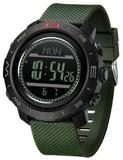 Men's Military Watches for Men Tactical ABC Digital Watch Outdoor Sports Altimeter Barometer Compass Thermometer Fitness Tracker Watch Step Counter Dual Time Stopwatch Countdown Waterproof Wristwatch