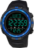 Findtime Mens Digital Sports Watch Dual Time Countdown Waterproof Stopwatch LED Screen Military Wrist Watches for Men
