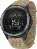 Findtime Military Watches for Men Tactical Digital Sport Watch Waterproof Army Outdoor Nylon Strap Electronic Mens Watch LED Luminous Alarm Stopwatch