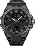 Findtime Mens Digital Analog Watches for Men, Men's Sports Outdoor Watch Military Tactical Wristwatch with Alarm Water Shock Resistant Date Dual Display Stopwatch