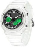 Findtime Sport Watches for Men Women,Digital Analog 5ATM Waterproof Watch with Countdown Alarm 12/24H World Time Stopwatch