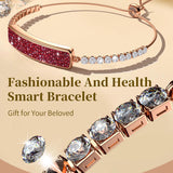 Fitness Tracker Dressy Diamond Smart Bracelet for Women Ladies Health Wristband Heart Rate Monitor Sleep Tracker Step Counter Pedometer Waterproof Fashion Activity Tracker