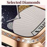 Diamonds Smart Watches for Women, Answer/Make Call Fitness Tracker for Android iOS Phones with AI Voice Control Heart Rate Sleep Monitor Pedometer